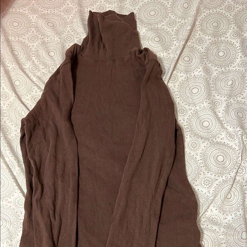 Brown Turtleneck Sweater